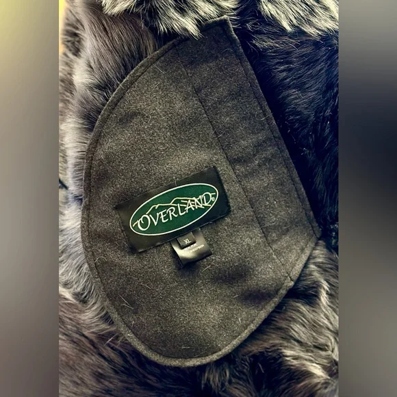 Overland Toscana Sheepskin Hooded Coat, Size XL, Black, NEW with Tags!! - Picture 7 of 15